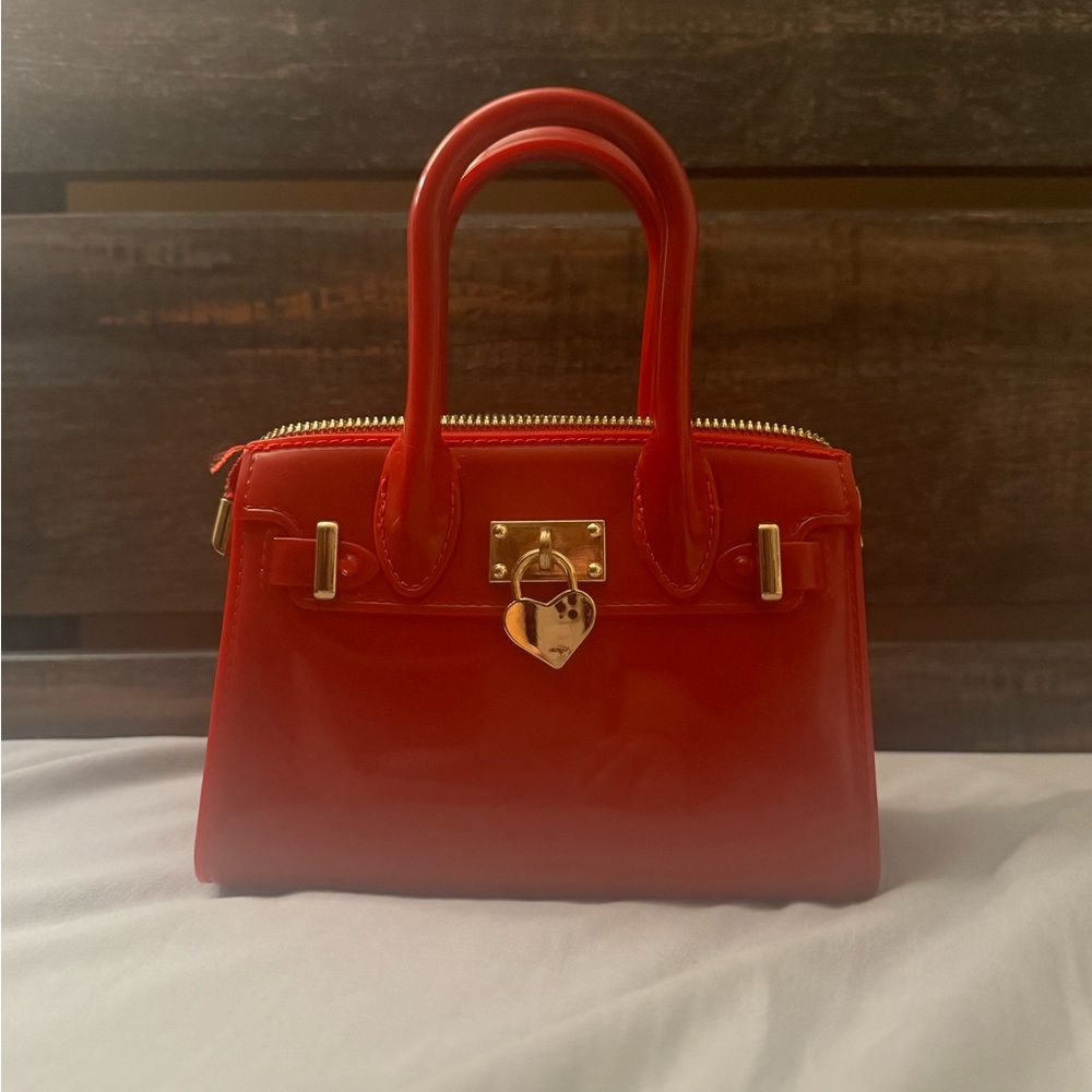 Red and Gold Rubber Purse